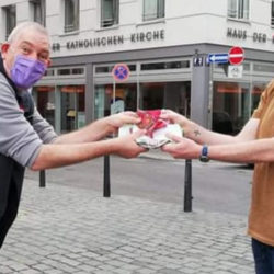 Gespendete Infektionsschutzmasken