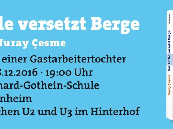 Autorenlesung mit Nuray Çeşme // 8. Dezember 2016