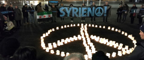 Mahnwache Syrien 04.03.2018 auf dem Alten Meßplatz Mannheim